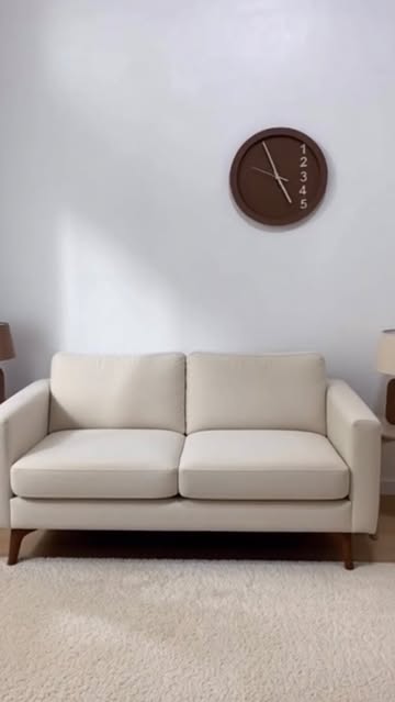 ساعت دیواری لبه تخت چوبی مینیمال ۳۰ سانتی