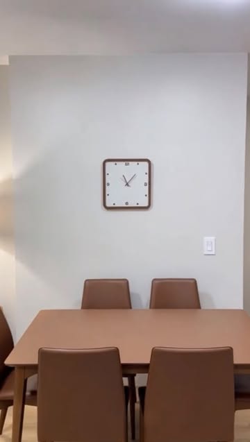 ساعت مربع مینیمال با اعداد ترکیبی نقطه ای ۵۰ سانت