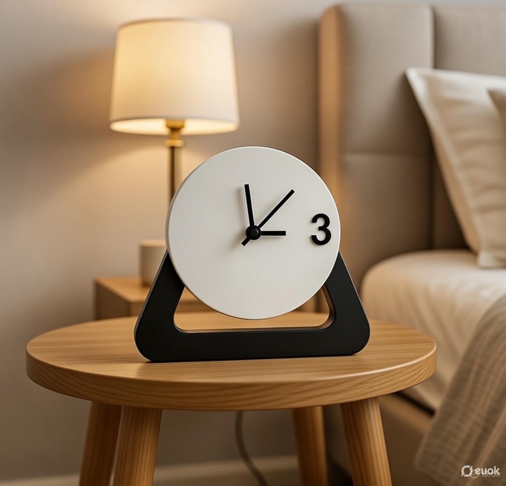ساعت رومیزی طراحی مینیمال و مدرن ۲۵ سانت